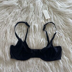 Aerie Smoothez Mesh Full Coverage Unlined Bra Size 32C Black